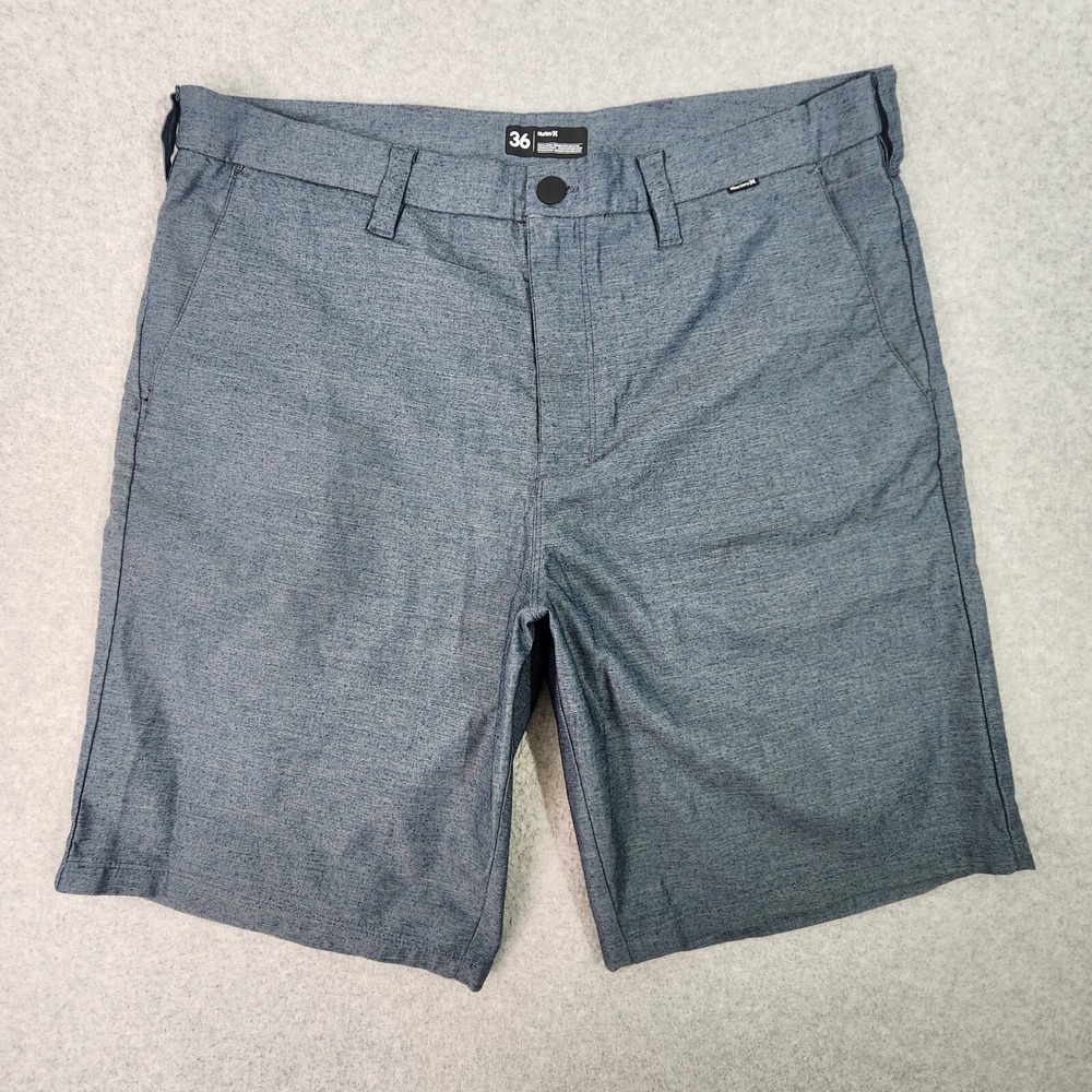 Hurley Nike Dri-Fit Shorts Mens 36x10 Blue Heather Performance Stretch Shorts